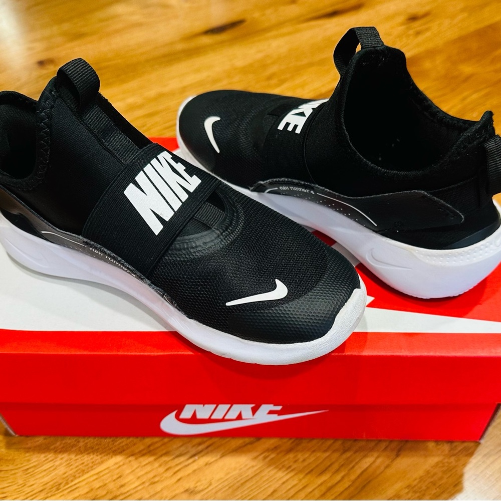 Nike Black and White Slip-On Sneakers